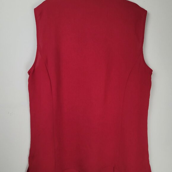 Kasper Mandarin Collar Ruffle Front Blouse - Picture 5 of 12